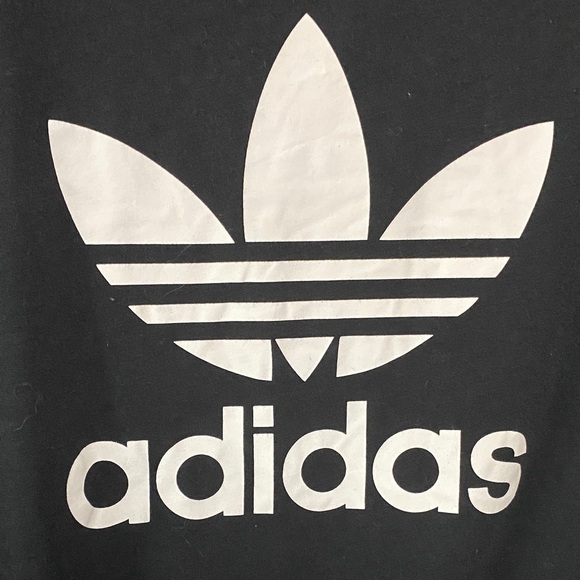 Adidas Black Tee with White Logo - Picture 4 of 6